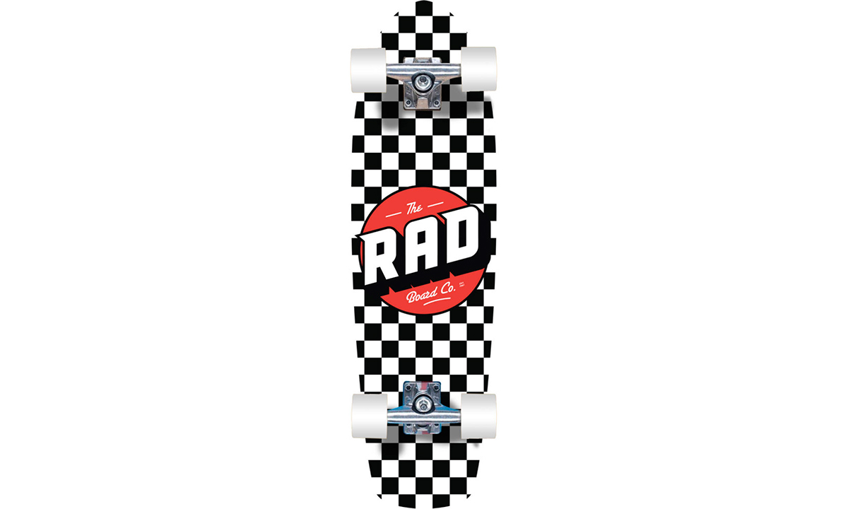 Круизер RAD Retro Checker Cruiser Skateboard 28" Black 71 х 20 см Черный