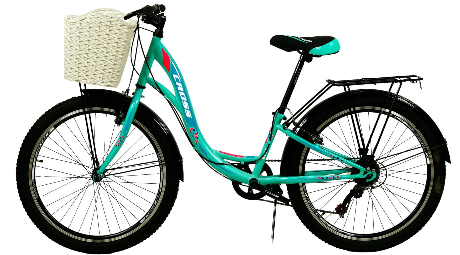 Велосипед Cross Betty 24" размер XXS рама 11" (2023), Салатово-голубой 4