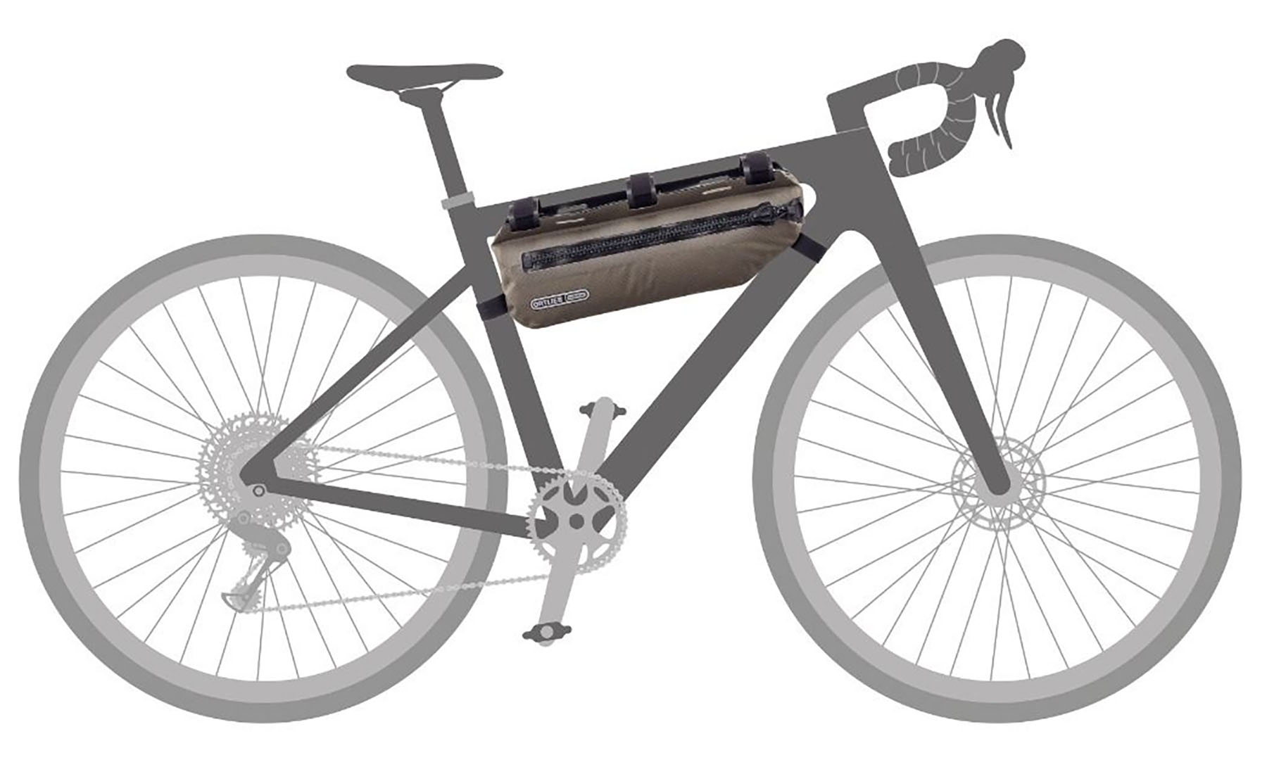 Гермосумка на раму Ortlieb Frame-Pack Toptube коричневая 4 л 2