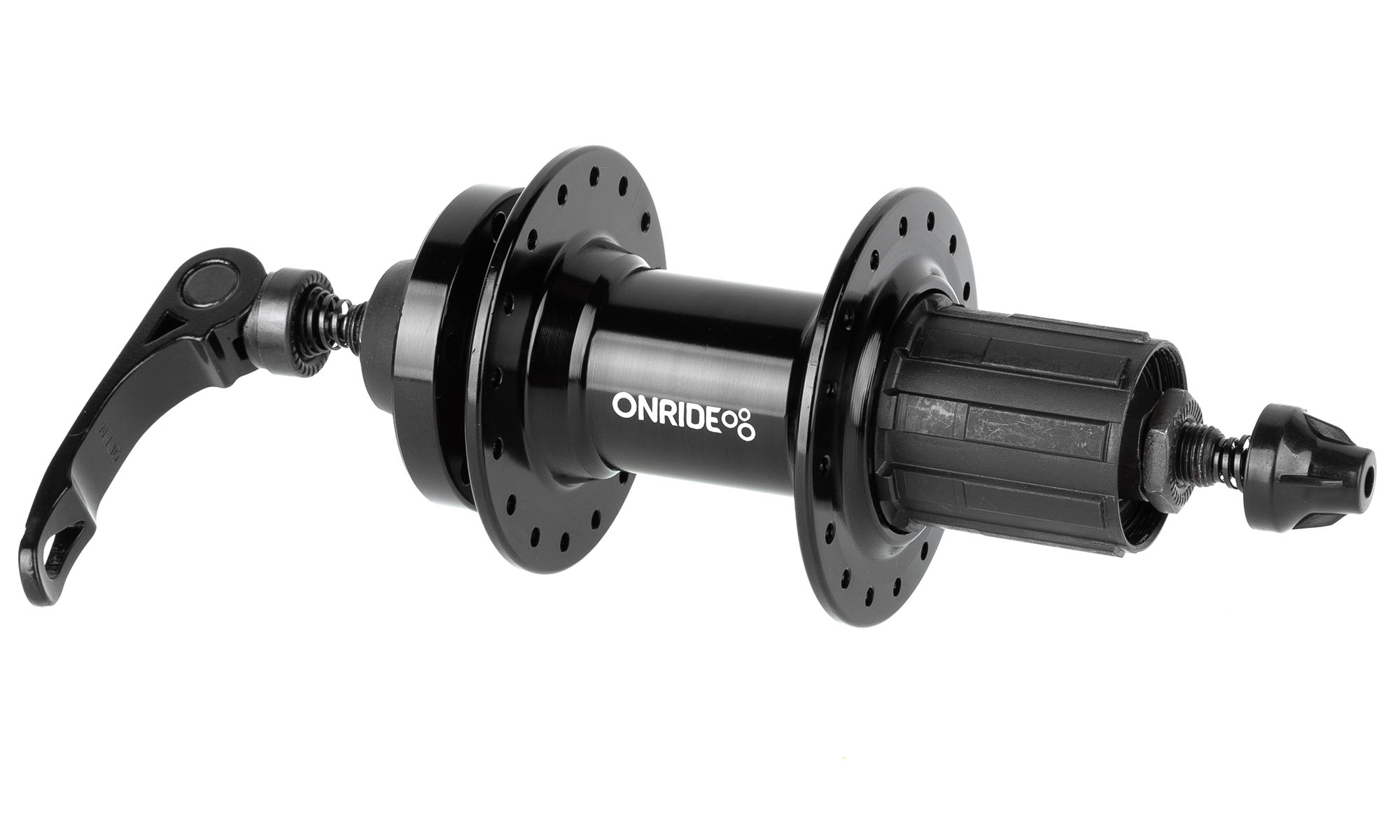 Втулка задняя ONRIDE Hub 20R, под кассету, HG, 32 отверстия, disc, шарики, 135 QR, черная 2