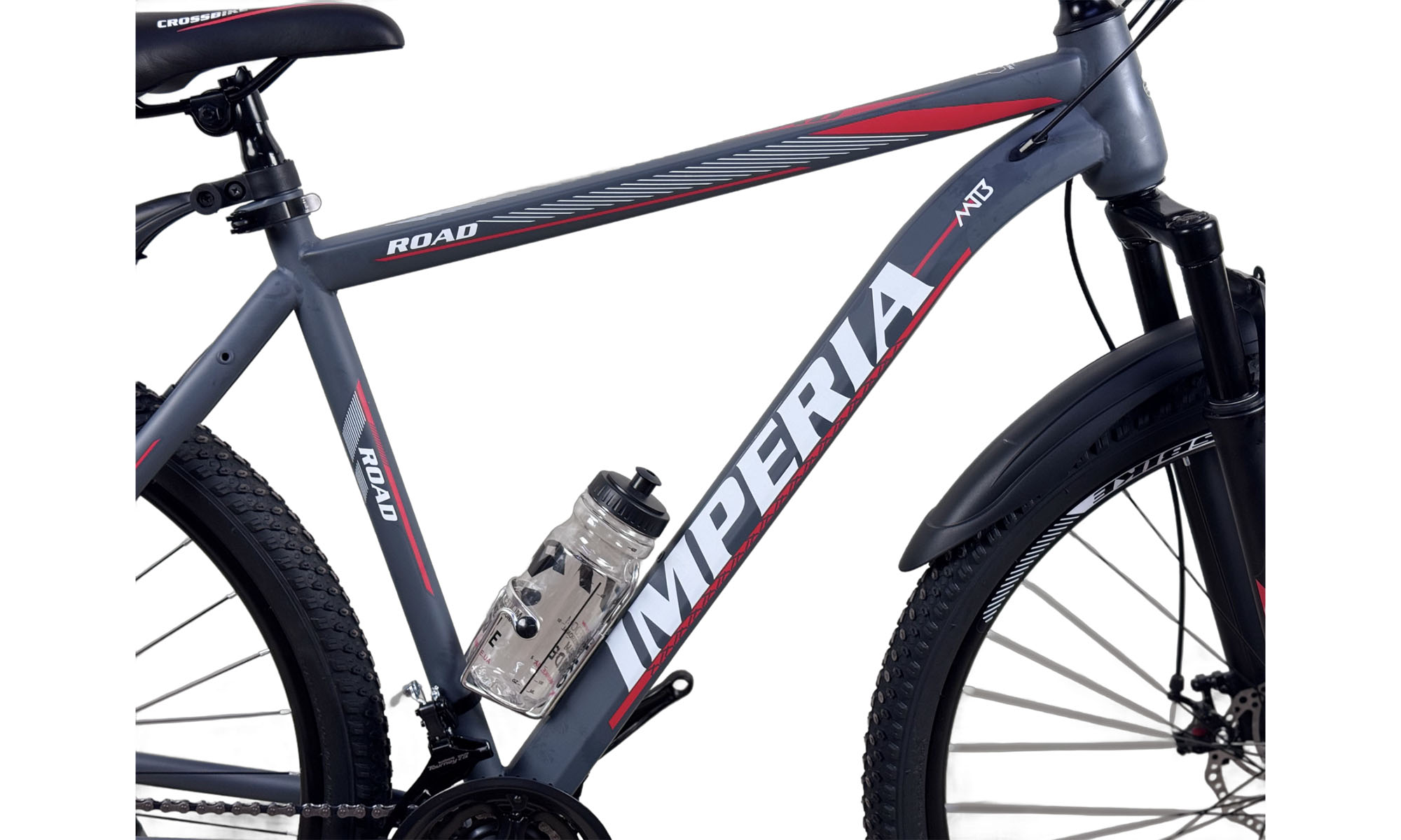 Велосипед CrossBike Imperia 29", размер XL, рама 21", год 2026, Серый-Красный 2