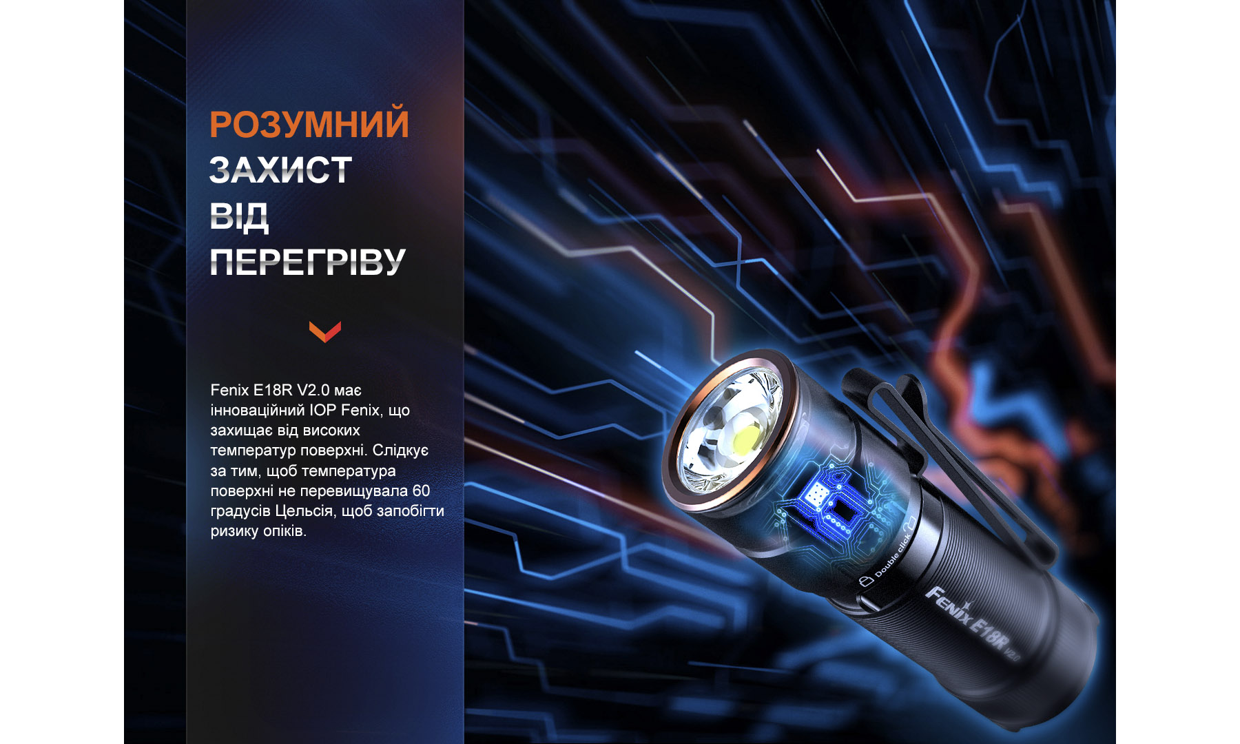 Фонарь ручной Fenix E18R V2.0 5