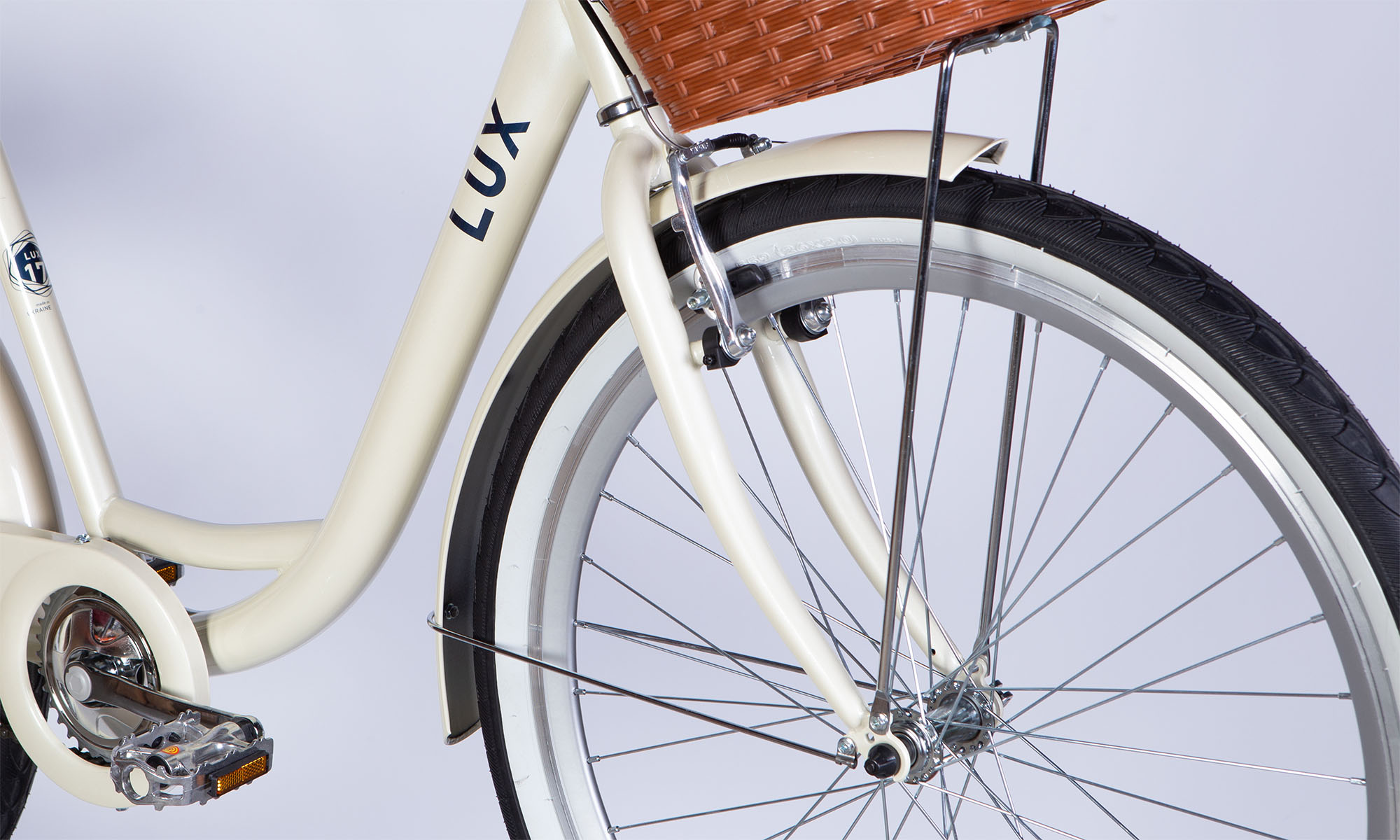 Велосипед Dorozhnik LUX Velosteel 26", розмір M, рама-17" 2025, білий 7