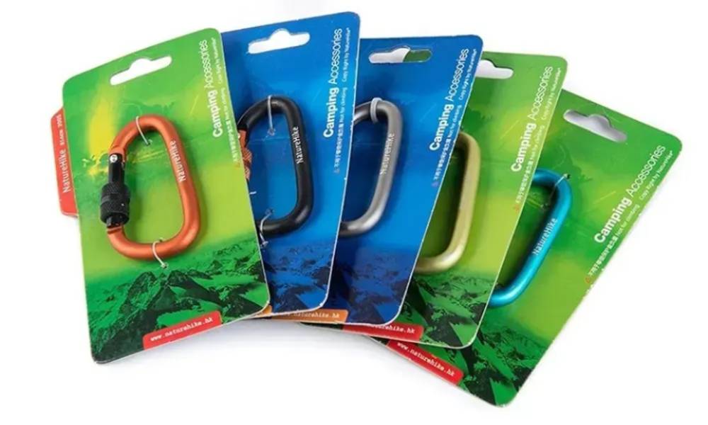 Карабин алюминиевый Naturehike D-type NH15A005-H, 6 см, оранжевый 3