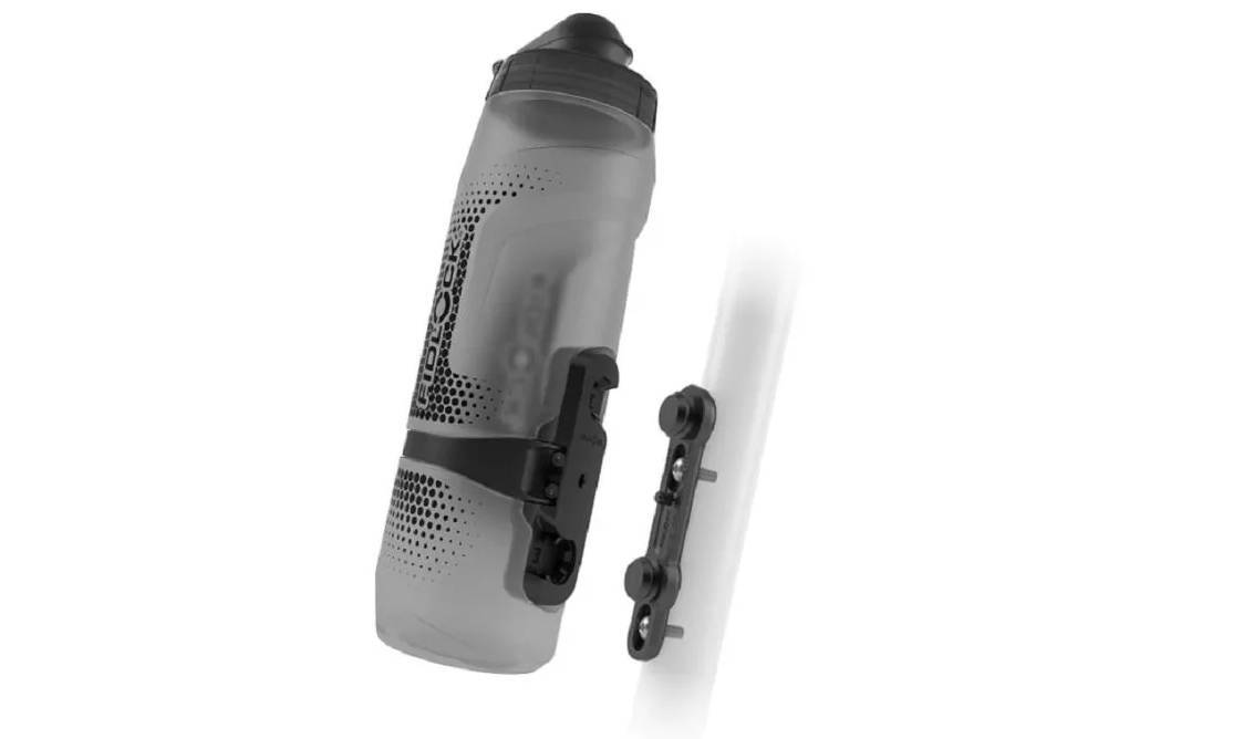 Фляга с коннектором и базой FIDLOCK TWIST bottle 800мл., прозрачный / черный 