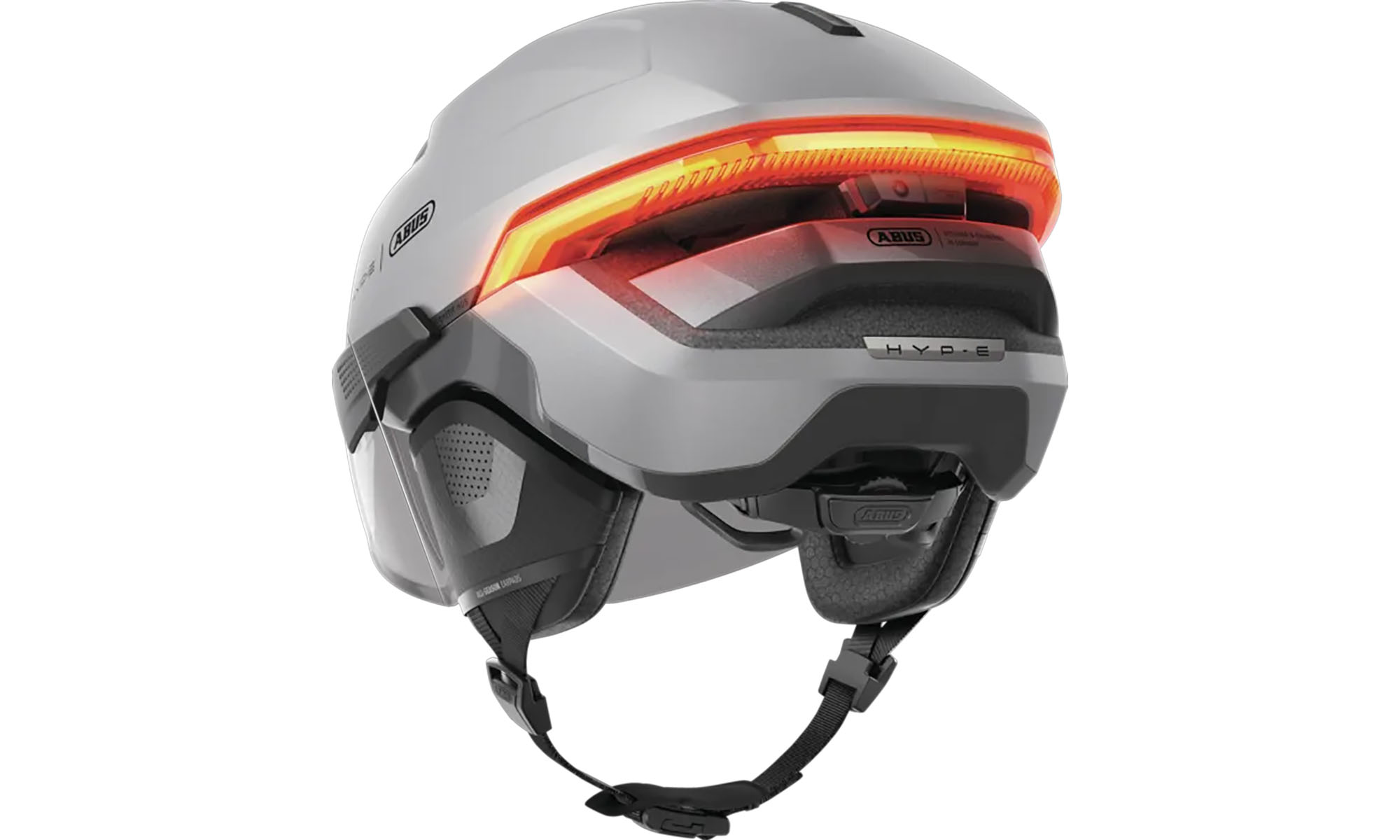 Велошлем ABUS HYP-E BL.ACE gleam silver, размер S (51-55 см), серебристый 5 Велошлем ABUS HYP-E BL.ACE gleam silver, размер S (51-55 см), серебристый 5