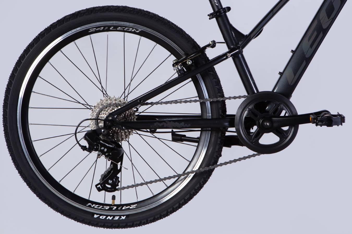 Велосипед Leon JUNIOR Vbr CS 24", размер XXS, рама 12", 2025, черный 5