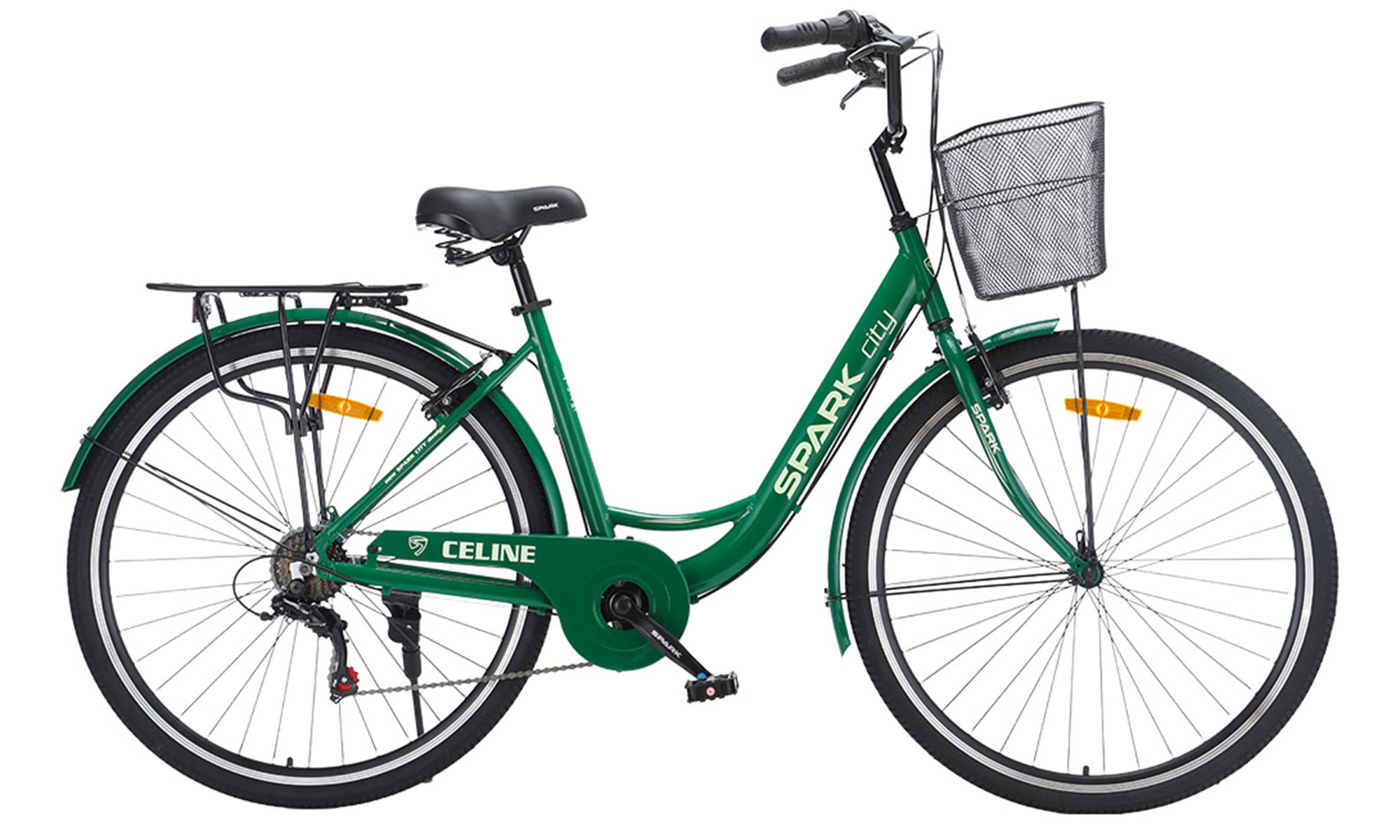 Велосипед SPARK CITY CELINE 28", размер L, рама 18", год 2026, зелёный 