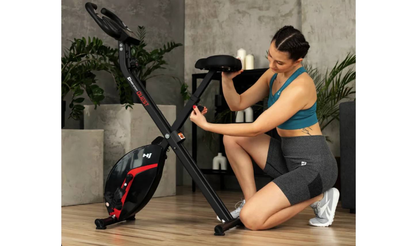 Фотография Велотренажер Hop-Sport HS-3020X Quest X-Bike черно-красный 7