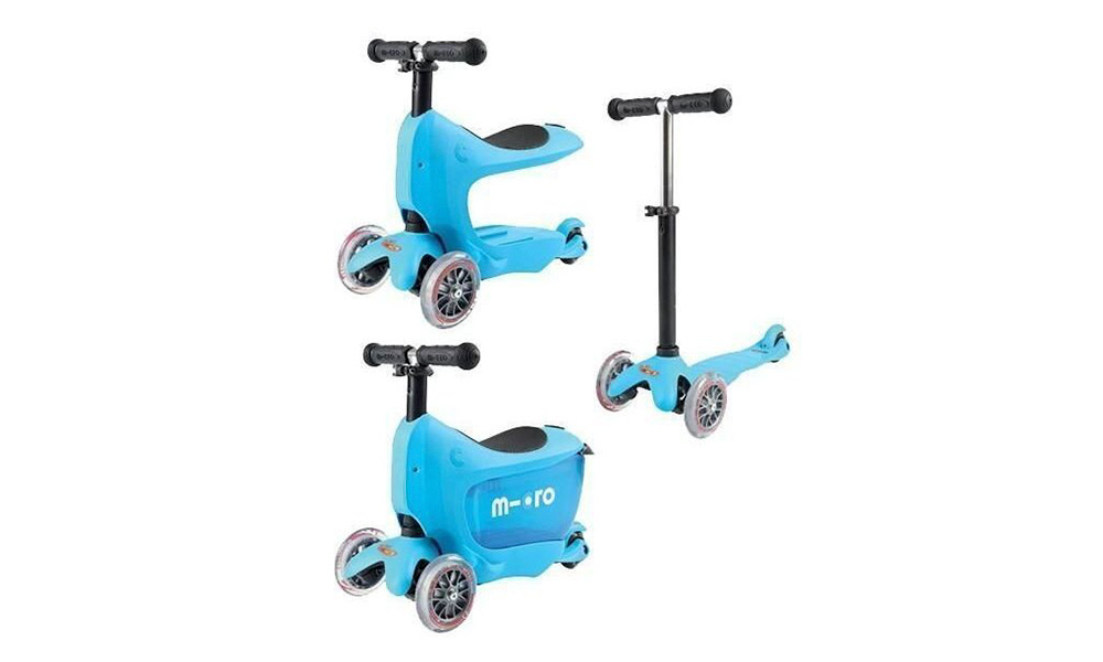 Самокат детский Mini Micro 2go Deluxe Синий 3