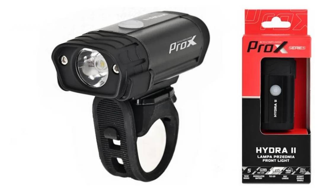Фара передняя ProX Hydra II 400Lm 1100mAh USB-c черный 3 Фара передняя ProX Hydra II 400Lm 1100mAh USB-c черный 3