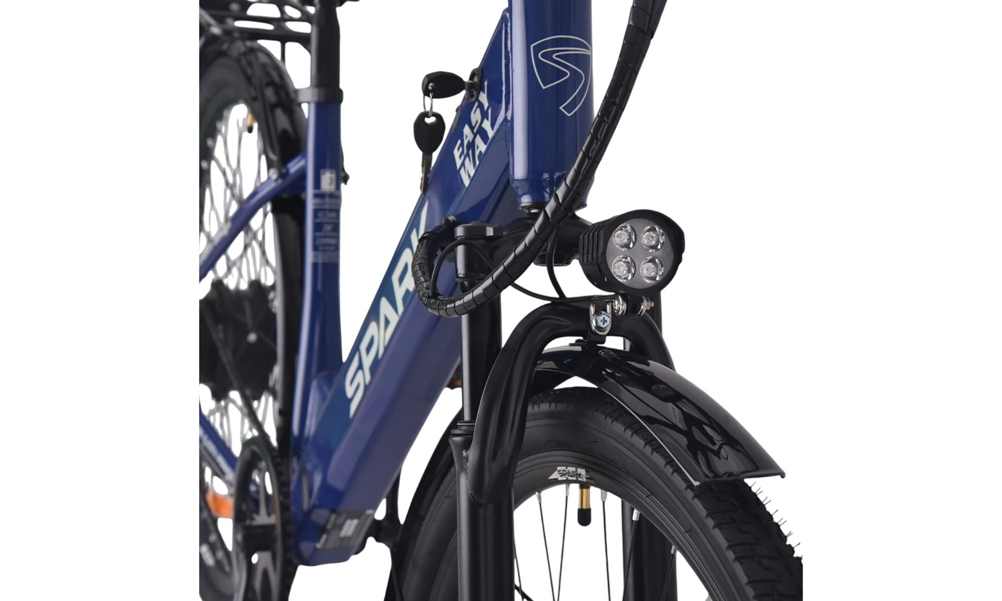 Велосипед с электромотором SPARK E-CITY EASY WAY 28", размер M, рама 18", 48V/500W/12,5Ah, год 2026, синий 3
