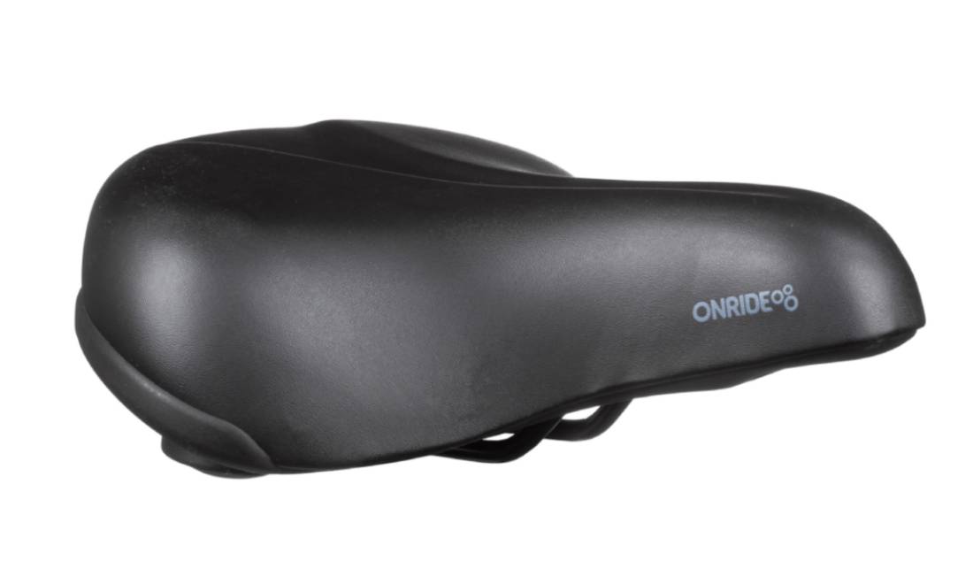 Сідло ONRIDE Bun, сталеві рамки, 269х232 мм, з еластомером, чорний 
