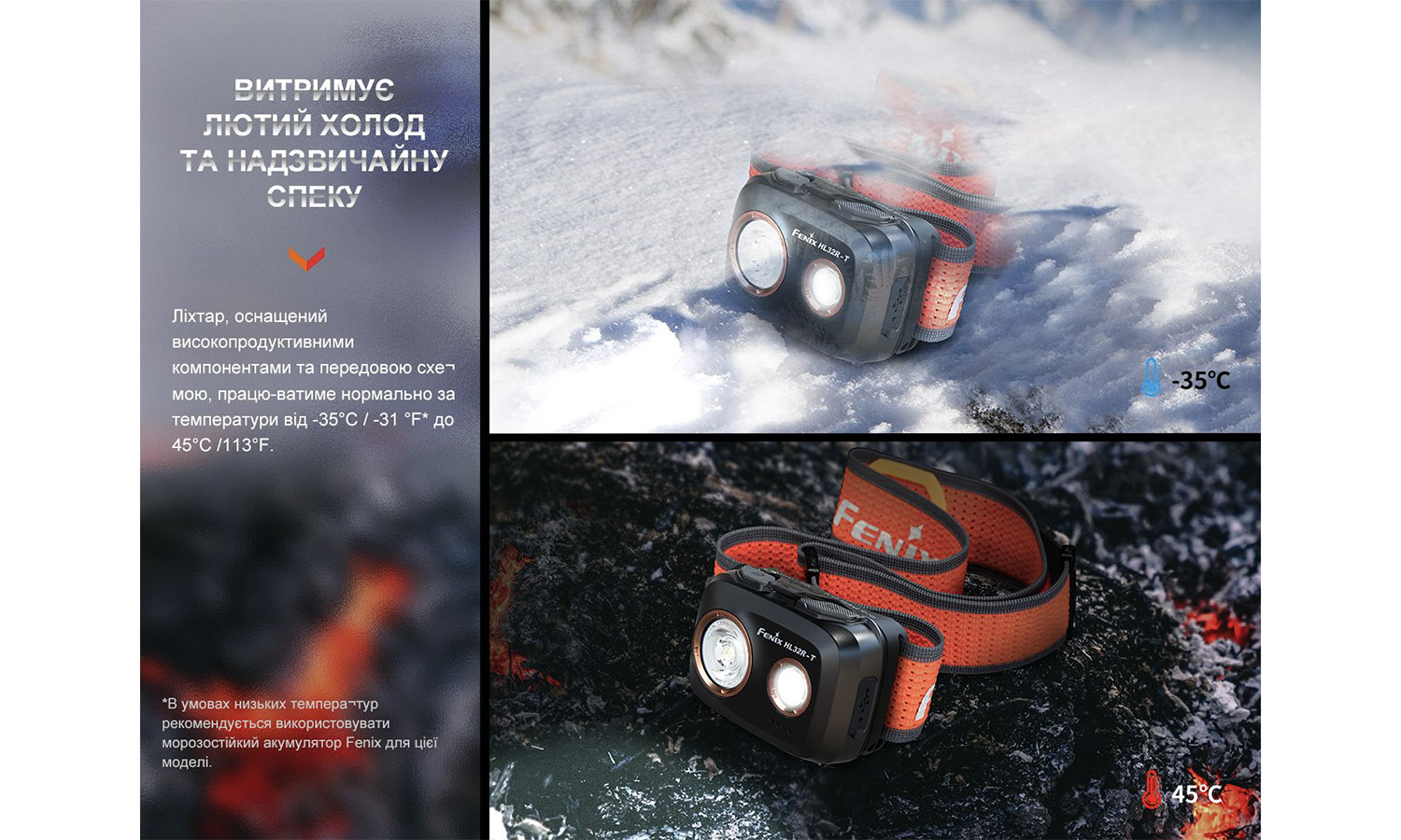 Фонарь налобный Fenix HL32R-T черный 9