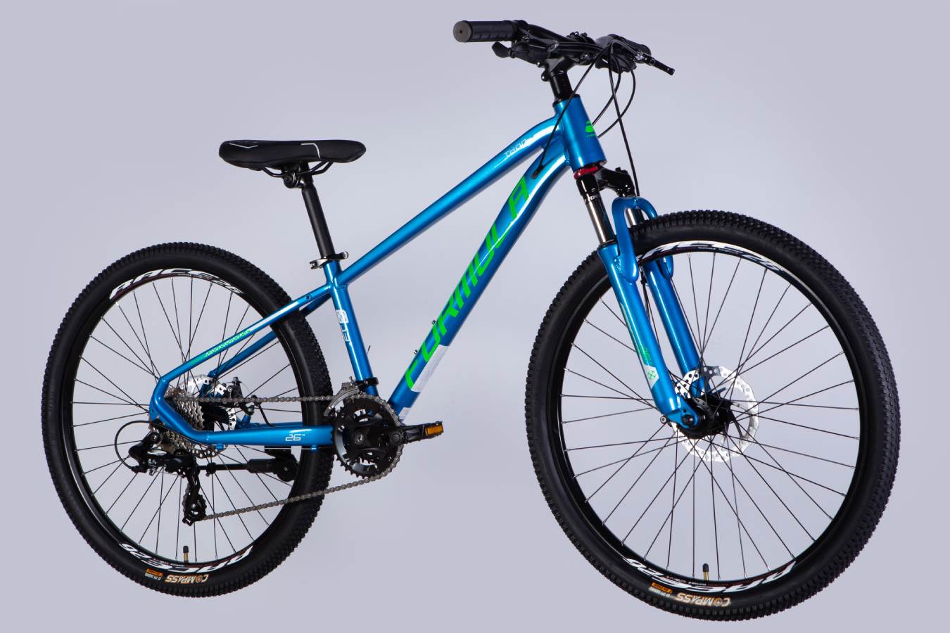 Велосипед Formula THOR DD CS 26", размер XS, рама 13", 2025, сине-зеленый  6