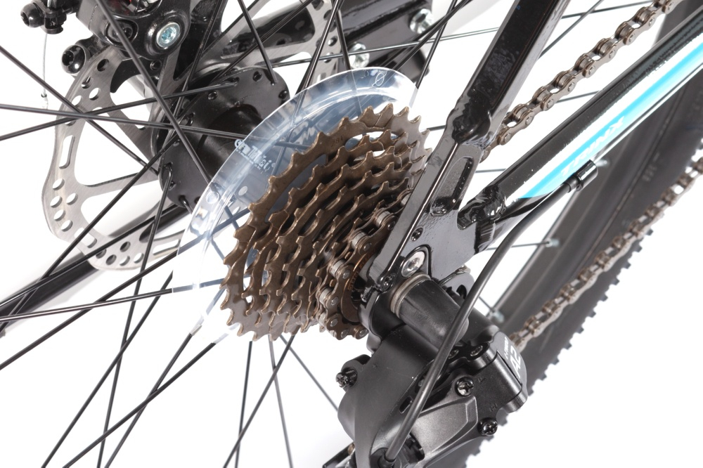 Фотография Велосипед Trinx M100 26" размер XS рама 13.5 2022 Black-Blue-White 6