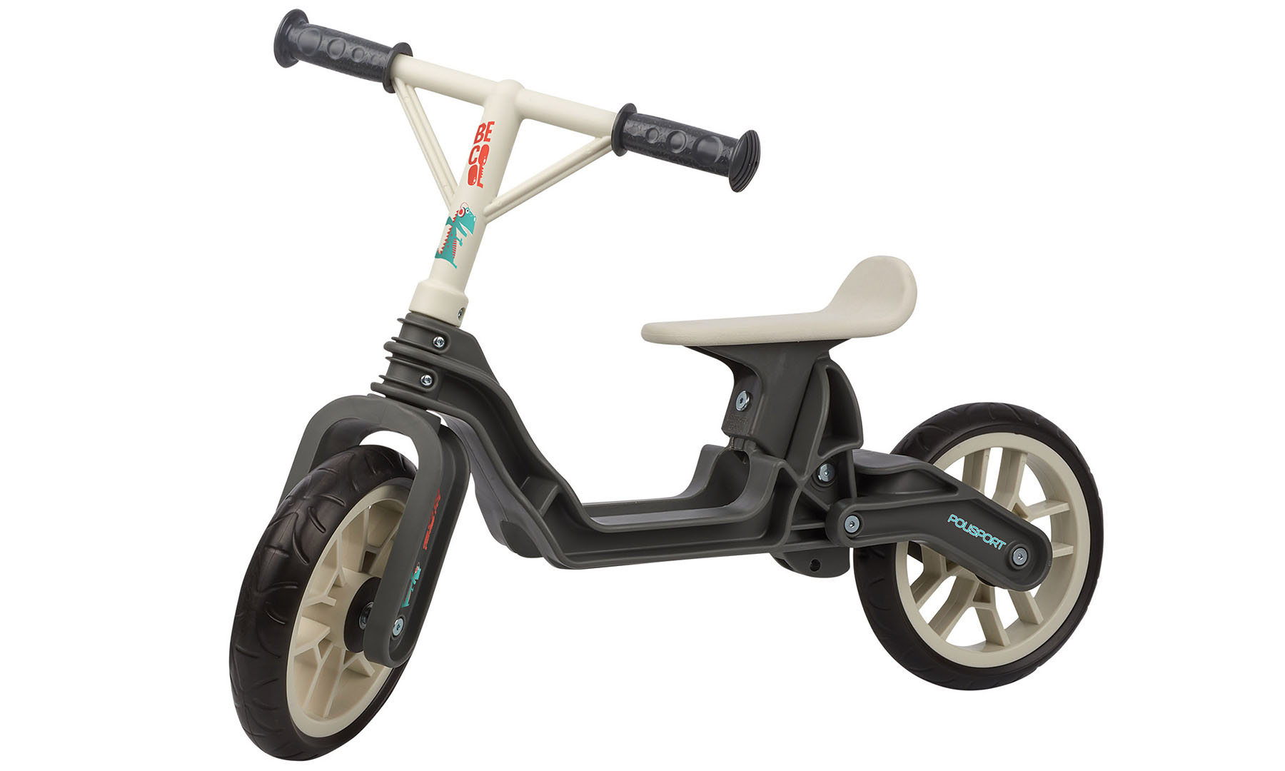 Фотографія Біговел POLISPORT Balance Bike пластиковий (2-5 років) до 25 кг сірий/кремовий