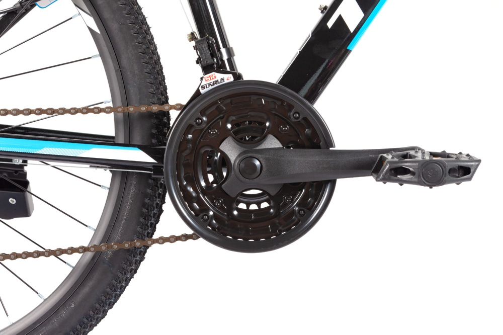 Фотографія Велосипед Trinx M100 26" розмір XS рама 13.5 2022 Black-Blue-White 5