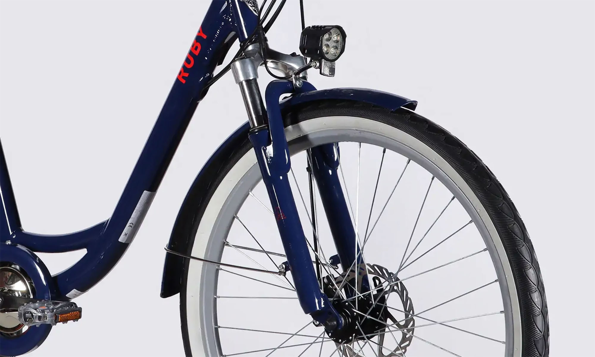 Велосипед з електроприводом Dorozhnik eRUBY DD FR 26", розмір M, рама-17", 48B, 15А*г, 500Вт, рік 2026, темно-синій 5