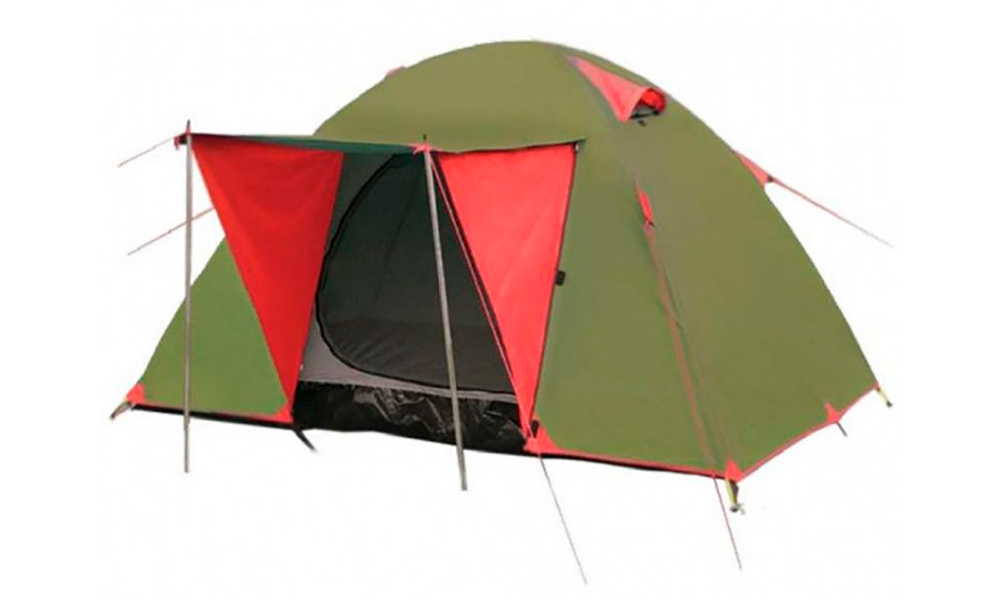 Фотография Палатка Tramp Wonder 3 зелено-красный
