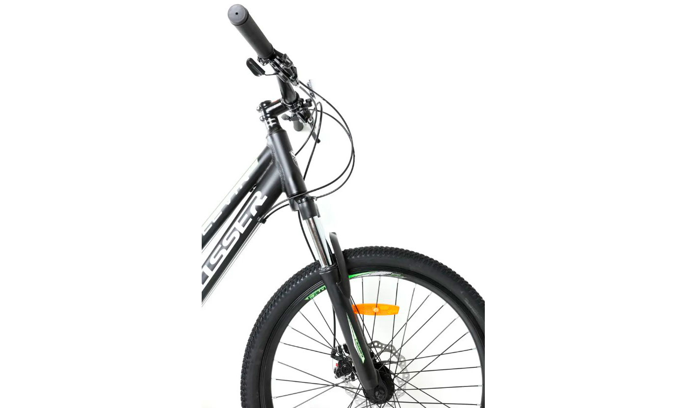 Фотографія Велосипед Crosser Levin 26" розмір XS рама 14 2021 Чорно-зелений 4