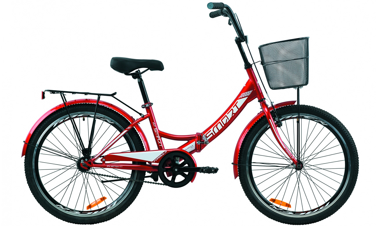 Фотографія Велосипед Formula SMART з кошиком 24" (2020) 2020 Red