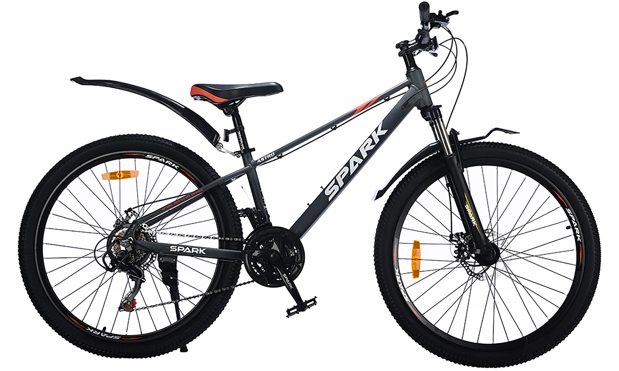 Велосипед SPARK ASTRO 26", размер XS, рама 13", год 2026, серый с темно-серым Велосипед SPARK ASTRO 26", размер XS, рама 13", год 2026, серый с темно-серым