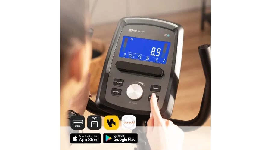 Горизонтальний велотренажер Hop-Sport HS-120L Ravel чорний 2