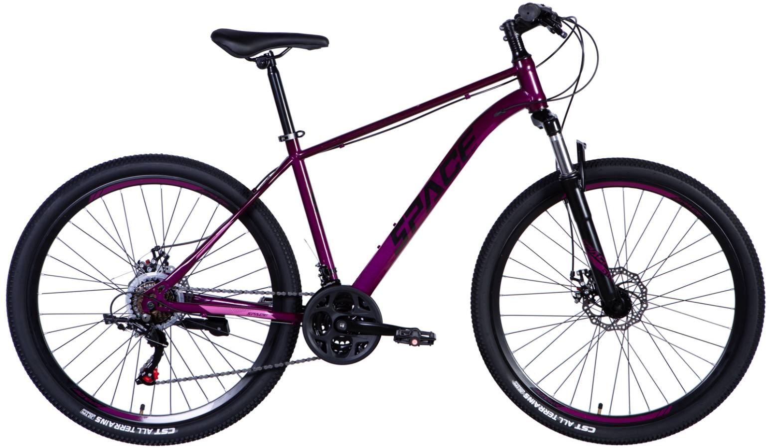 Фотография Велосипед SPACE NEPTUNE AM DD 27,5" размер М рама 18 2024 Фиолетовый