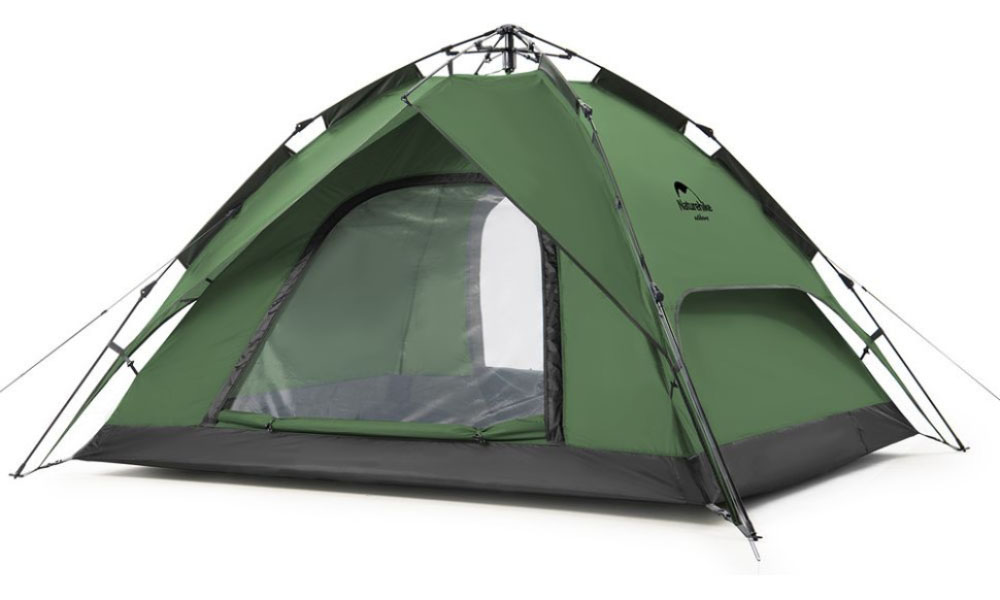 Фотография Палатка четырехместная автоматическая Naturehike Automatic IV (NH21ZP008) темно-зеленая