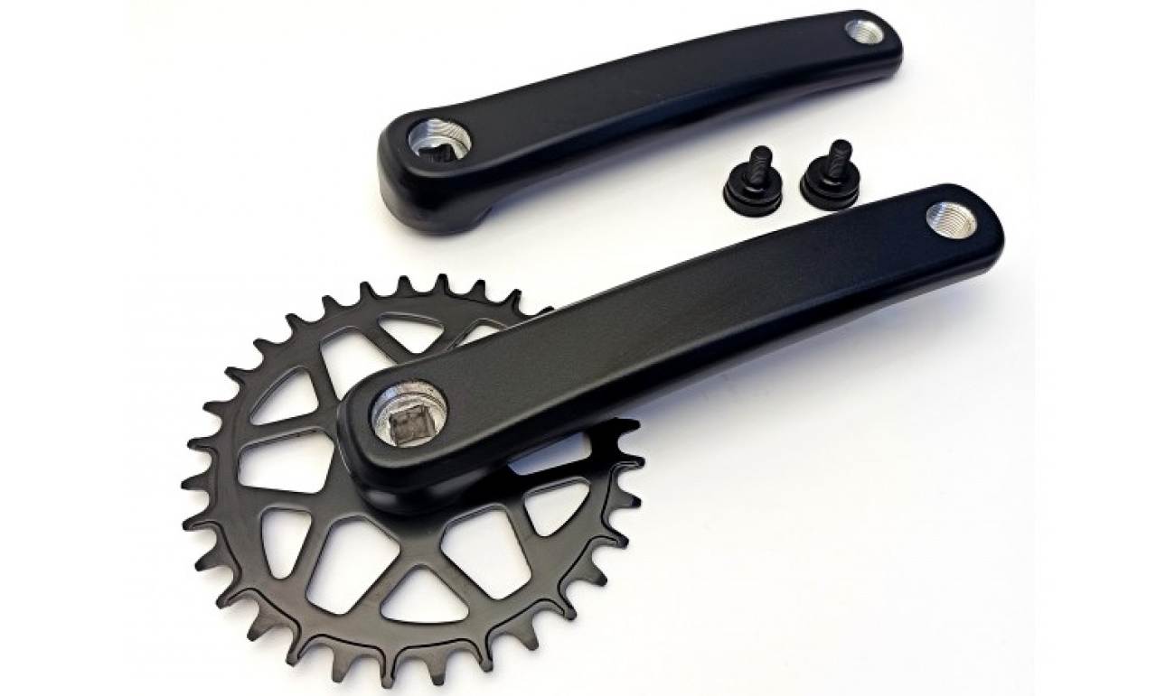 Шатуни Prowheel C10Y-NW 32T AL, L-170мм, BMX,DIRT, чорний 2 Шатуни Prowheel C10Y-NW 32T AL, L-170мм, BMX,DIRT, чорний 2