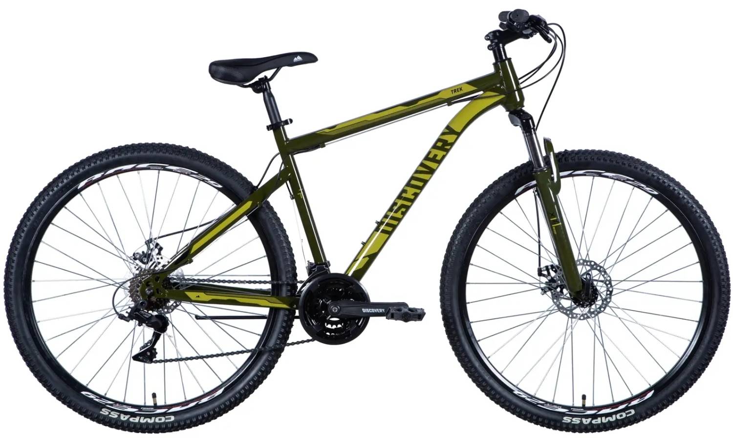 Фотография Велосипед Discovery TREK 29" размер L рама 19 2024 Темно-зеленый