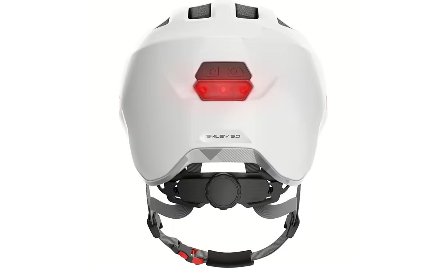 Велошлем детский ABUS SMILEY 3.0 ACE LED Shiny White, размер S (45-50 см), глянцевый белый 3 Велошлем детский ABUS SMILEY 3.0 ACE LED Shiny White, размер S (45-50 см), глянцевый белый 3