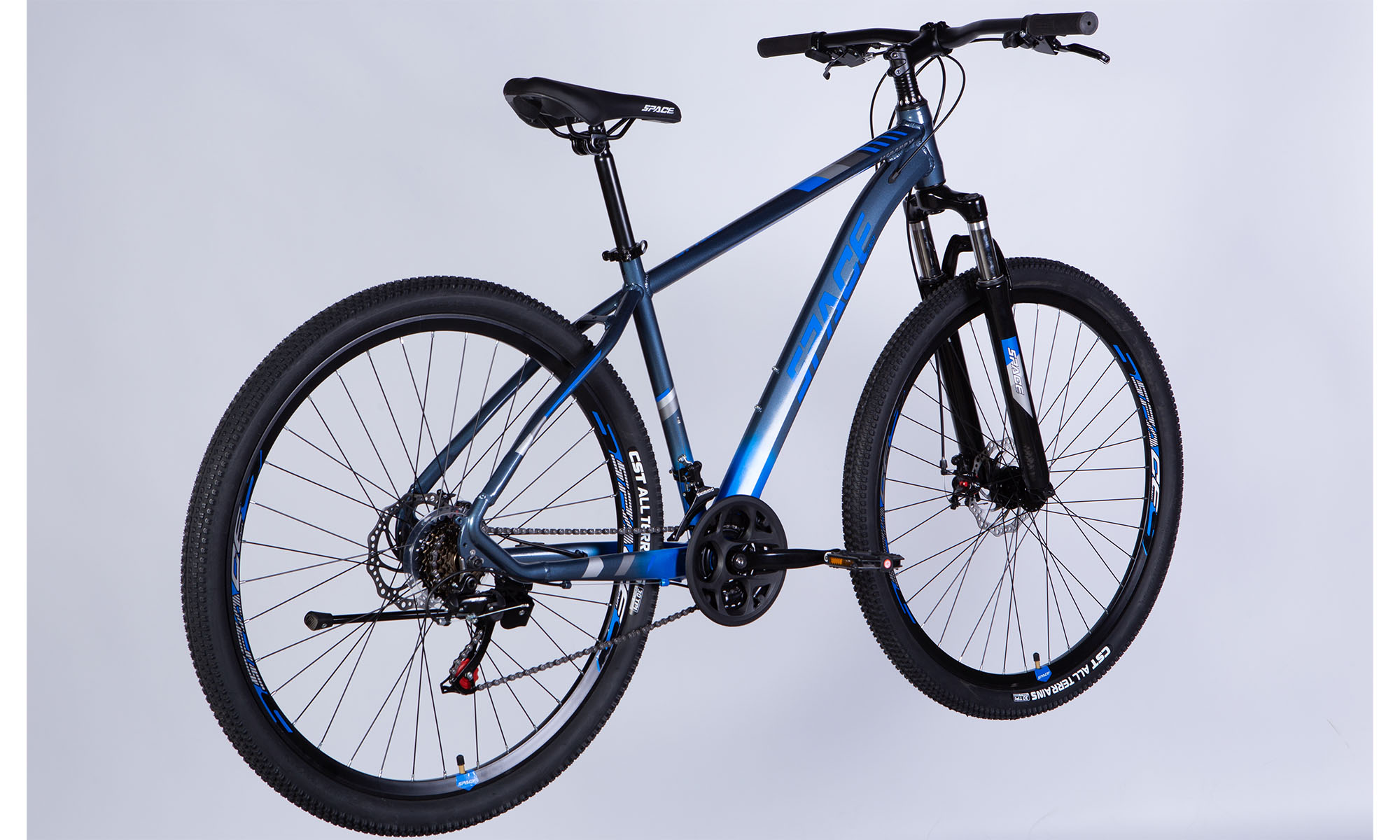 Велосипед SPACE MERCURY DD FR 29", размер M, рама-18", год 2026, серо-синий 4