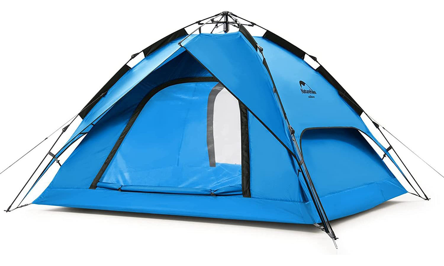 Фотография Палатка трехместная автоматическая Naturehike Automatic III (NH21ZP008) голубая 2