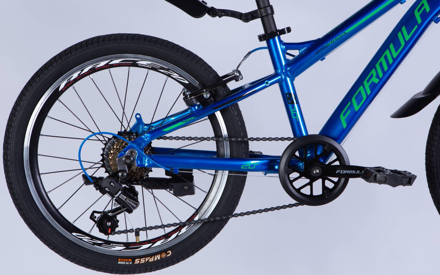 Фотографія Велосипед Formula BLACKWOOD Vbr 20" рама 11" 2025 синє-зелений 2