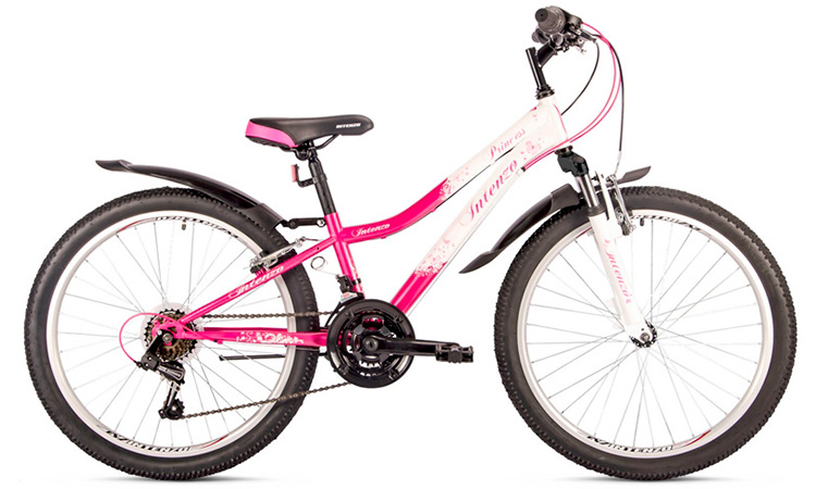 Фотография Велосипед Intenzo PRINCESS V-brake 24" (2020) 2020 Бело-розовый