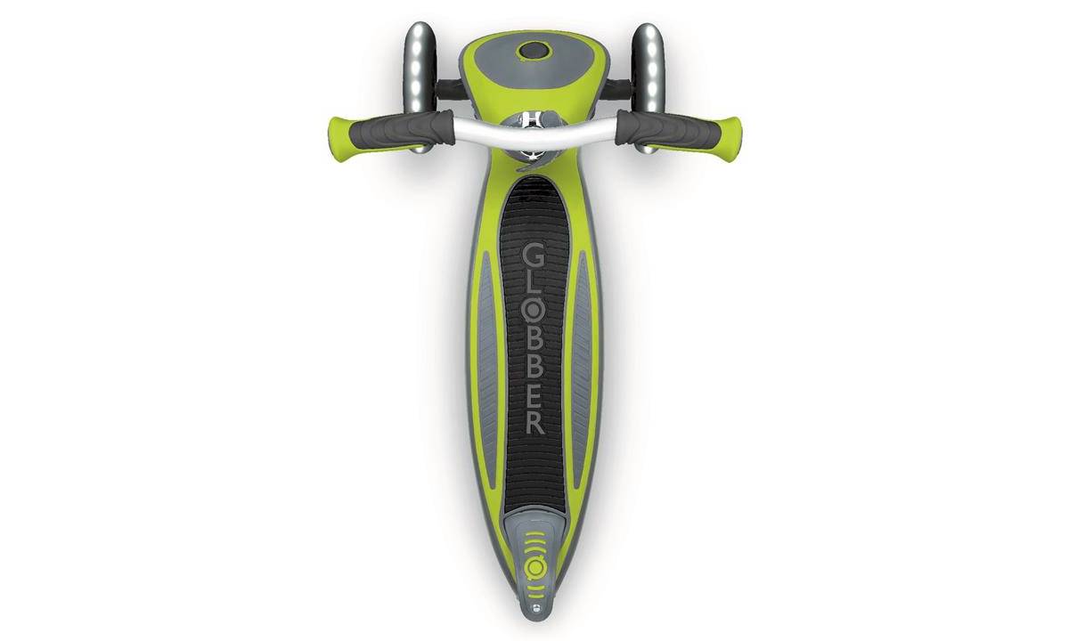 Самокат GLOBBER MASTER LIGHTS зелёный, колёса с подсветкой, 4+ 6