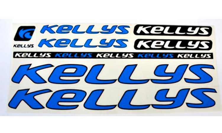Фотографія Kellys наклейки на раму велосипеда біло-синій