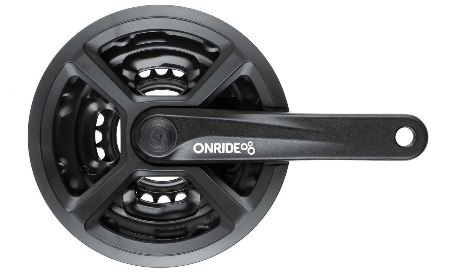 Комплект шатунів ONRIDE Trio 820P, під квадрат, 175мм, 42-34-24T, на 8-6 швидкостей, чорні (конверт) 