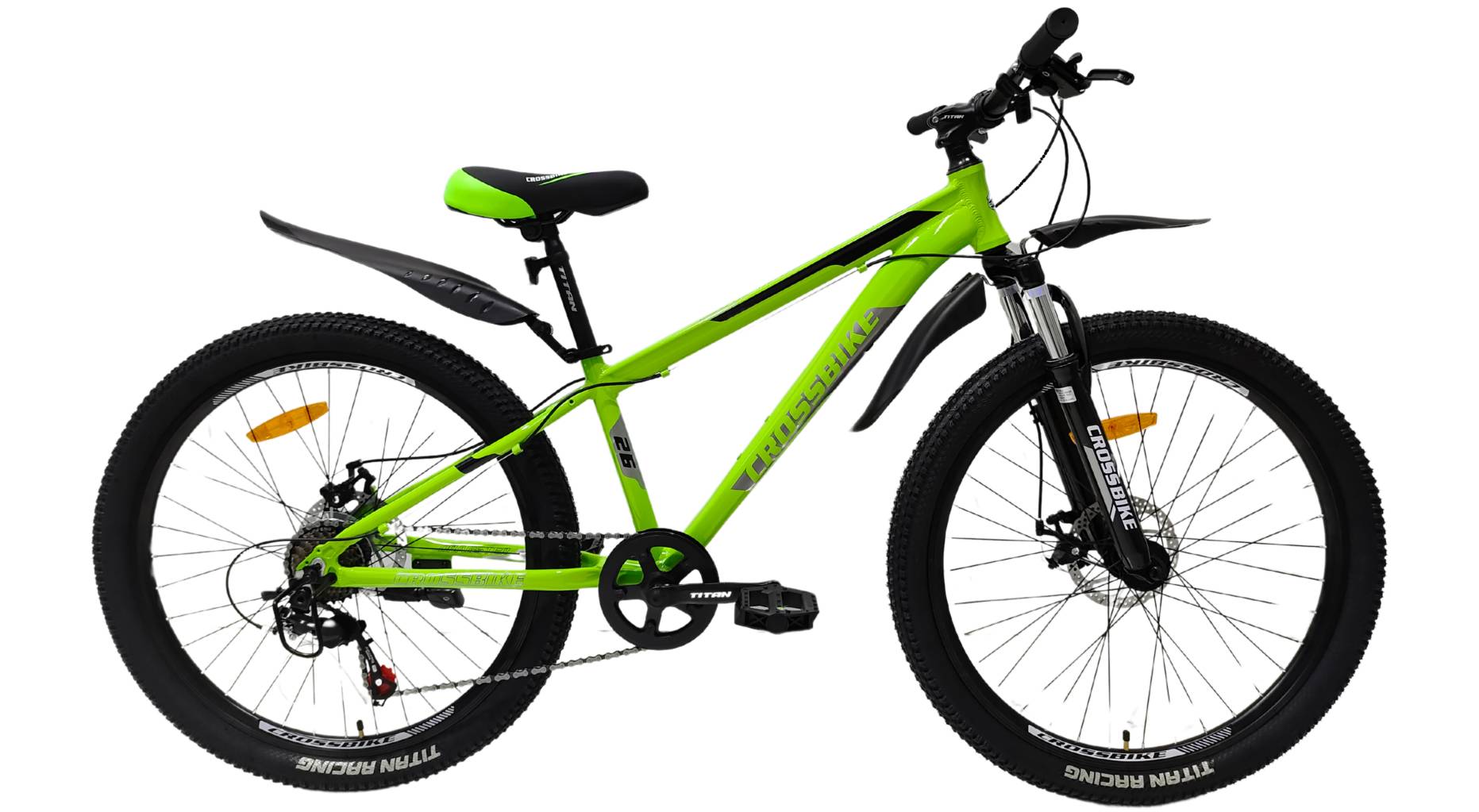 Фотография Велосипед Crossbike Dragster Susp 26", рама XS рама 13" 2024 Зеленый 