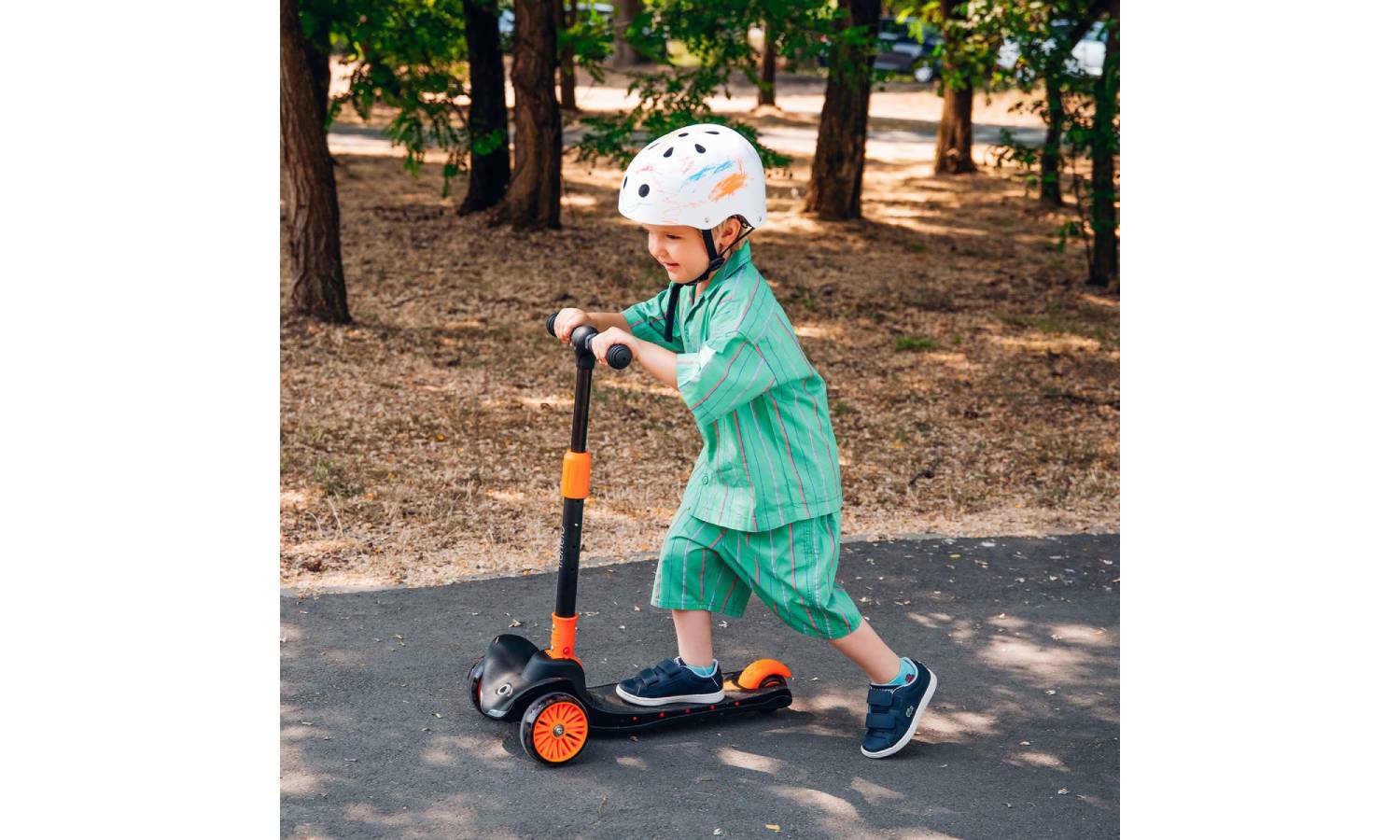 Детский самокат Lionelo TIMMY ORANGE BLACK 8