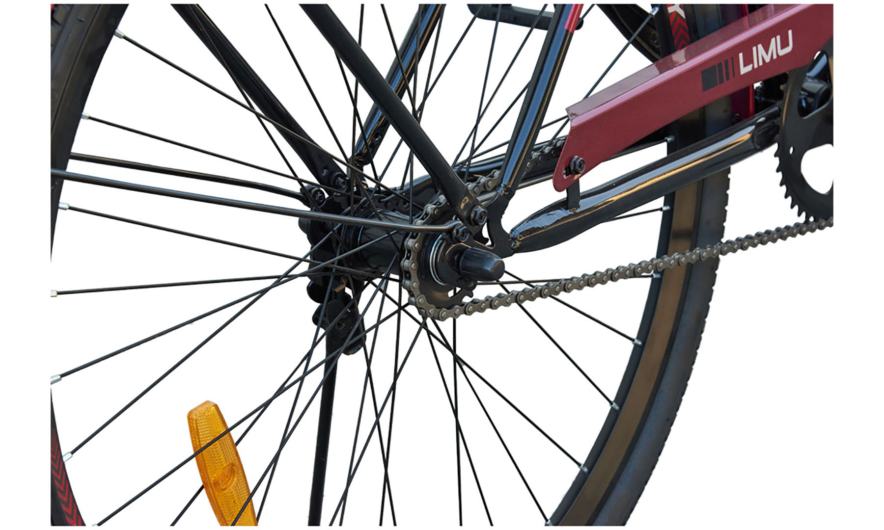 Велосипед SPARK CITY LIMU 28", розмір рами L (18"), чорно-червоний 2