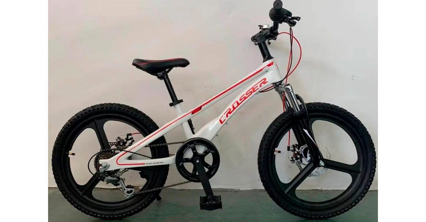 Фотографія Велосипед Crosser MTB Premium 20" 2021 біло-червоний