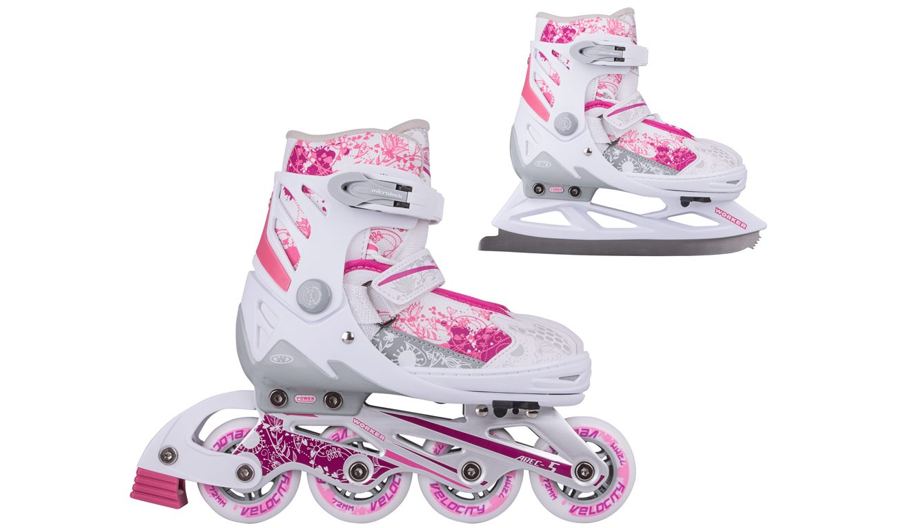 Раздвижные коньки/ролики 2в1 WORKER Pinkola - размер XS (27-30) Раздвижные коньки/ролики 2в1 WORKER Pinkola - размер XS (27-30)