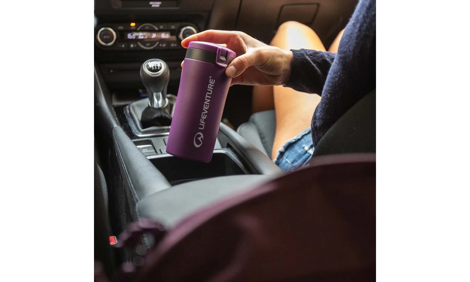 Термокухоль Lifeventure Flip-Top Thermal Mug purple 2 Термокухоль Lifeventure Flip-Top Thermal Mug purple 2