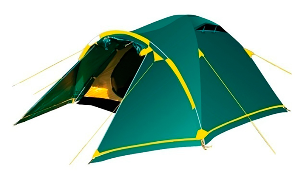Фотография Палатка Tramp Stalker 2 зелено-желтый