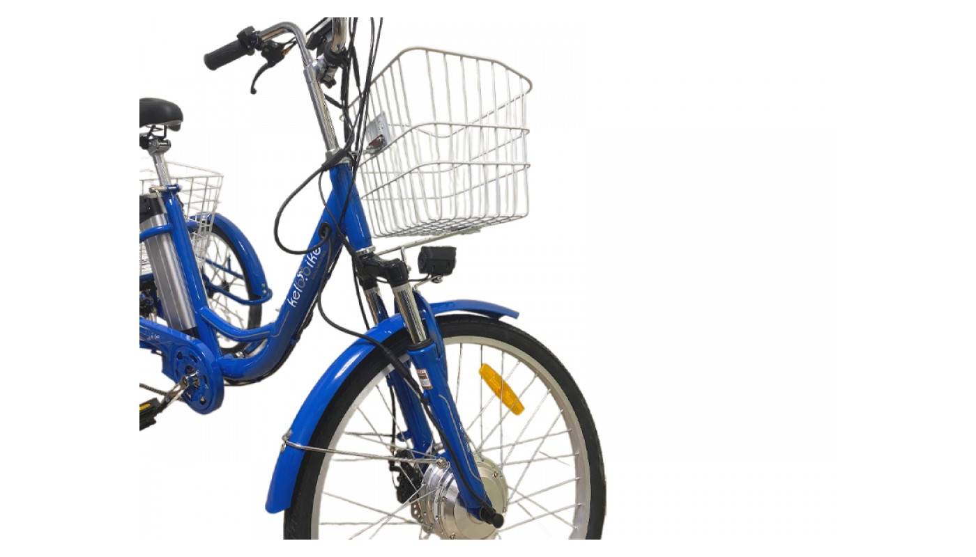 Фотография Электровелосипед дорожный трехколесный Kelb.Bike Comfort Plus 24"/20" размер М 500W 12Ah +PAS Синий 9