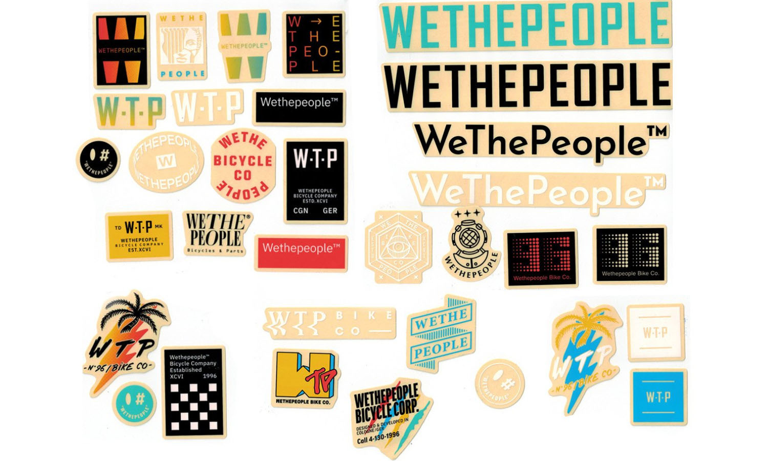 Фотографія Набір наклейок WeThePeople BRAND Sticker Pack 38 шт.