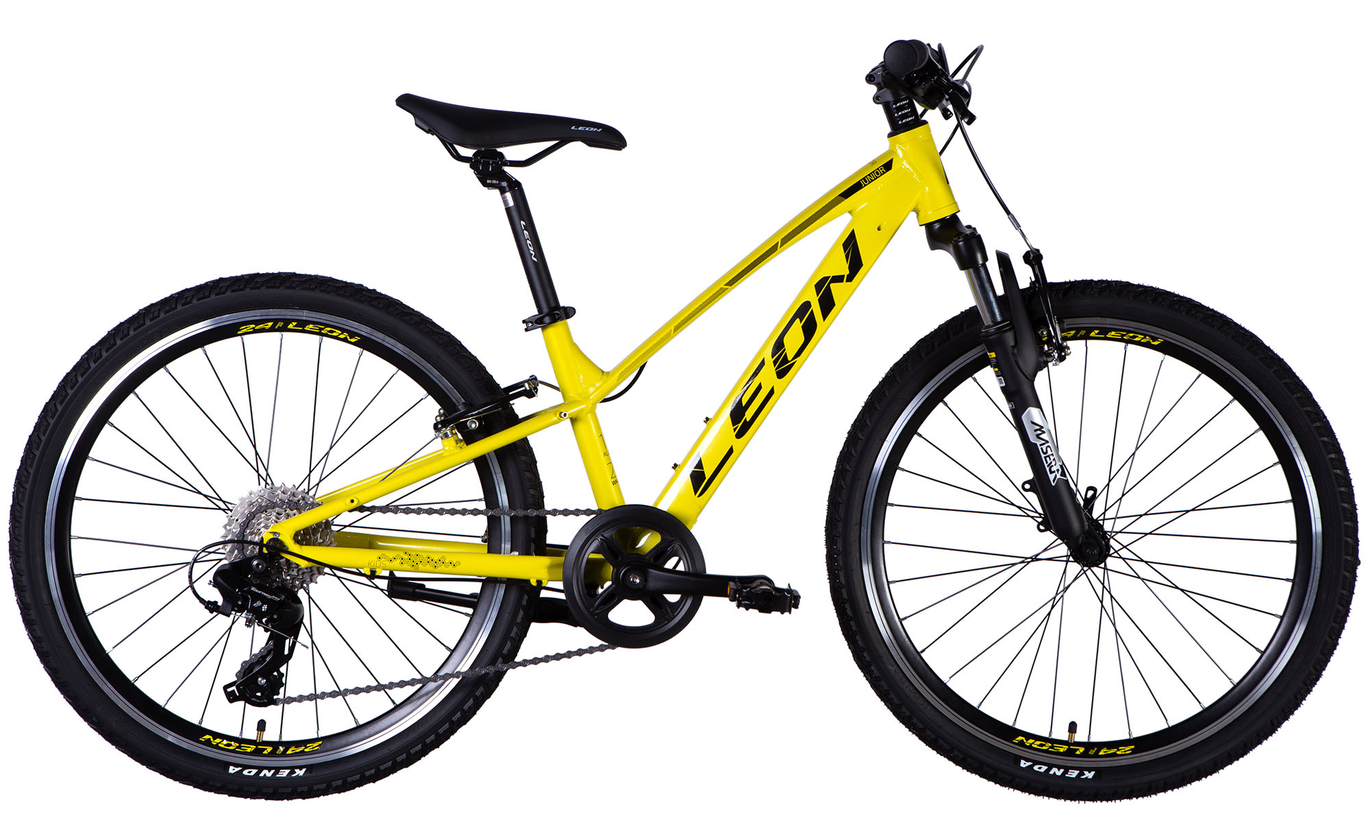 Велосипед Leon JUNIOR AM Vbr CS 24", розмір XXS, рама 12", рік 2025, жовтий з чорним 2025 